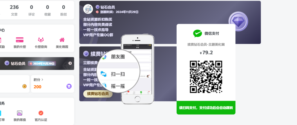 子比主题 – 弹窗支付增加语音提醒-主题美化网